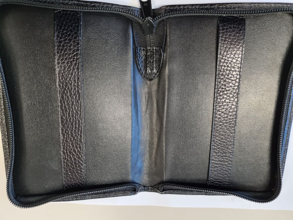 BLACK LEATHER BIBLE COVER SIZE 12 X 17