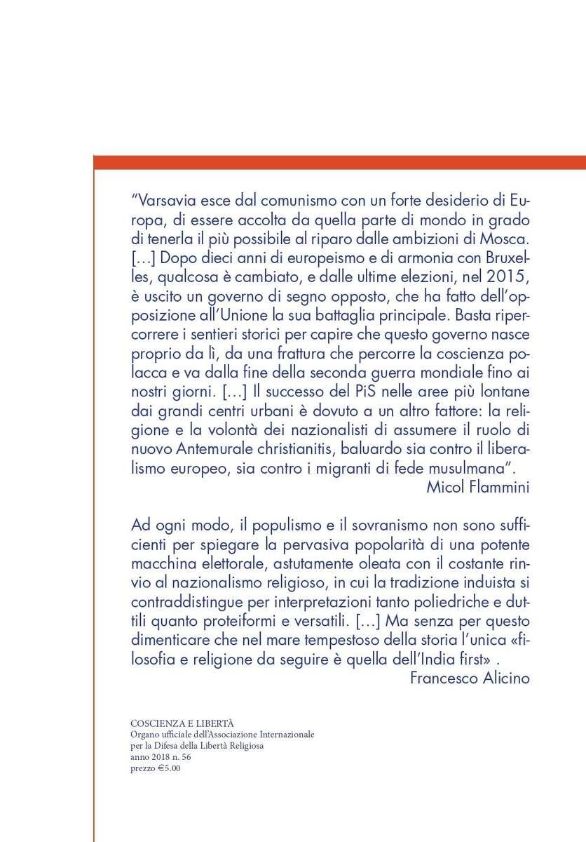 COSCIENZA E LIBERTA' N.56 2018